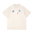 Cream White T-Shirt with Starfish Print